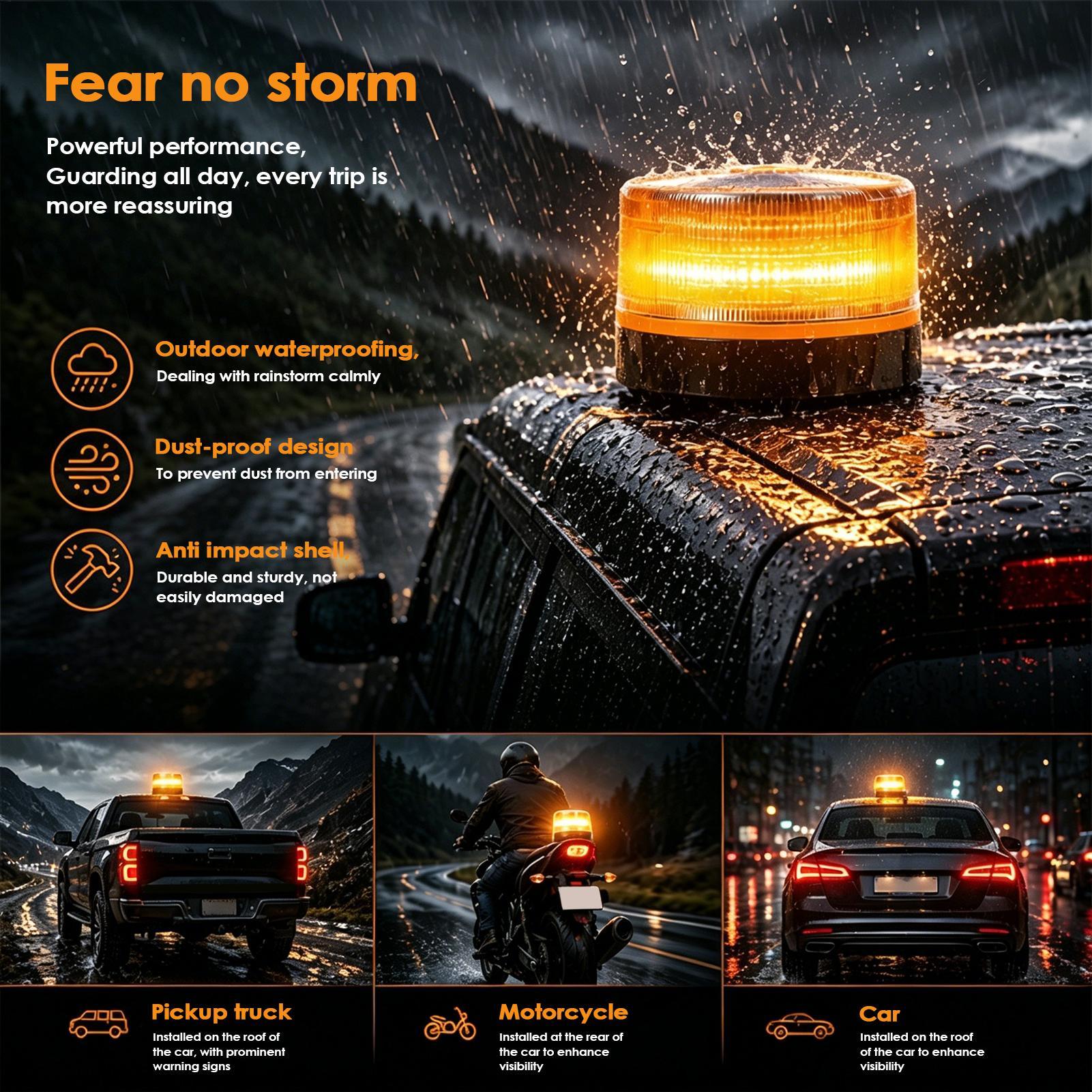 Sos Light Strobe - Luz de Sinalização LED Âmbar com