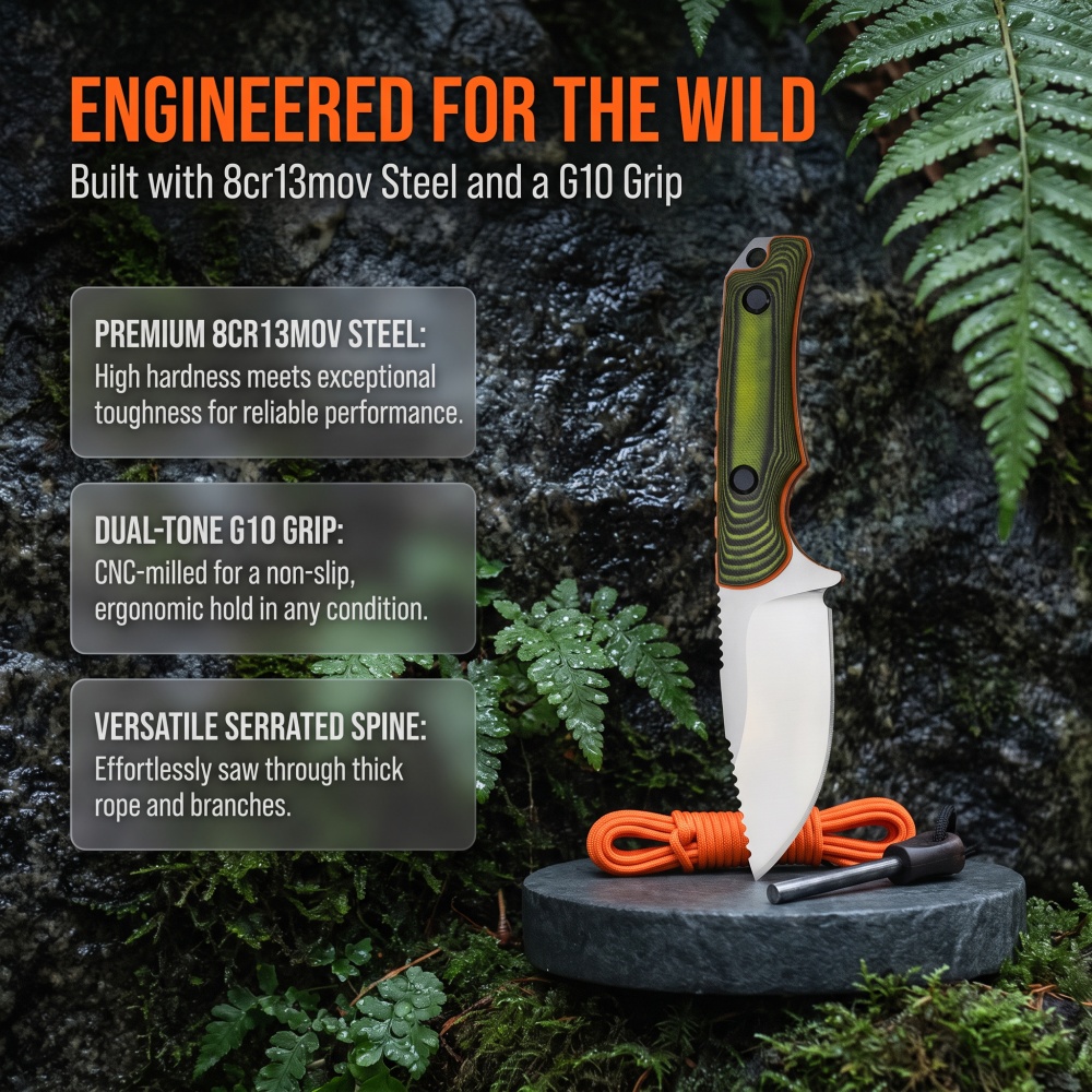 15017 Faca de Lâmina Fixa para - Bushcraft Knife Fixed avaliação e preço