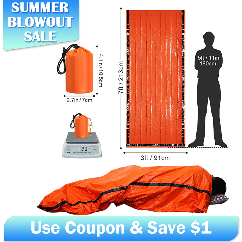 Saco de dormir mylar de emergê - Emergency Mylar Tent avaliação e preço